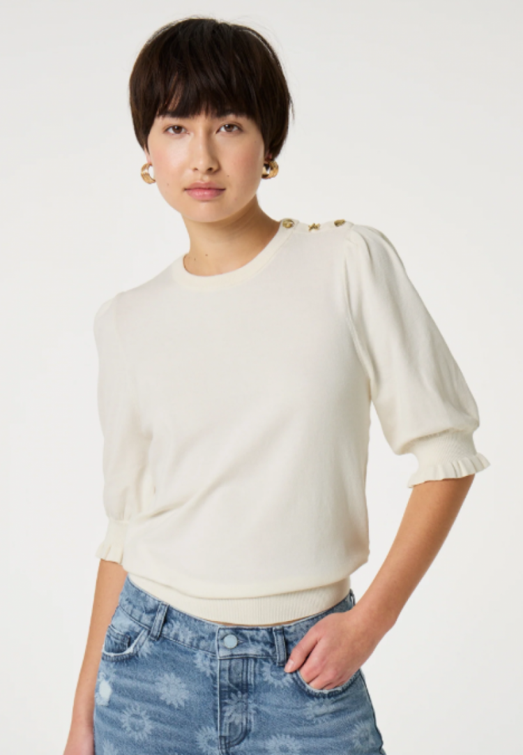Molly Short Sleeve Cosy White