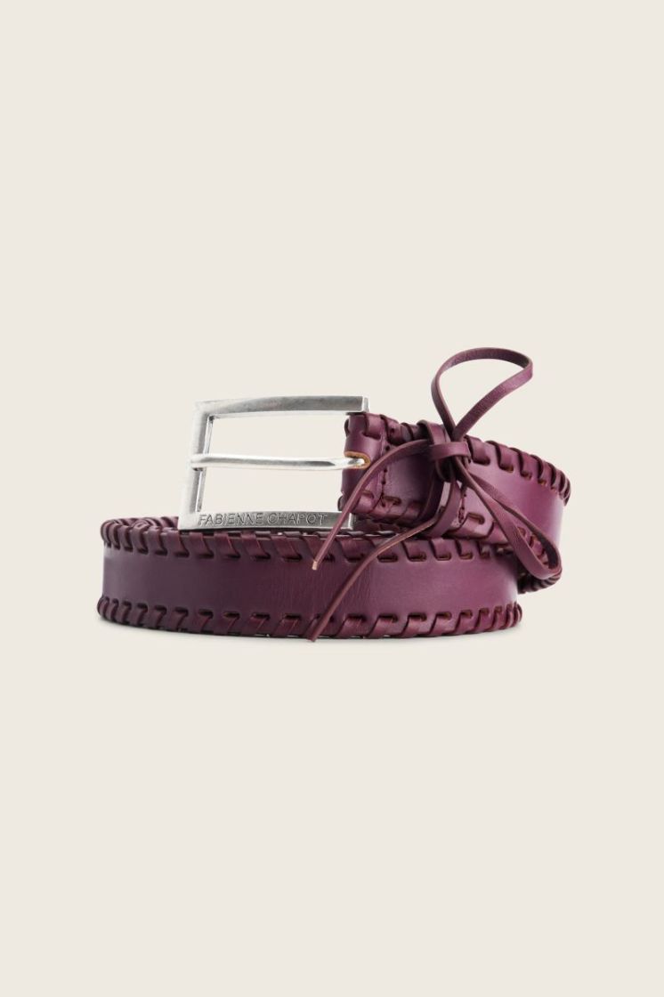 Sailen Lace-up Belt Leather Brigitte Bordea